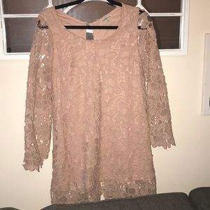 Peach lace dress